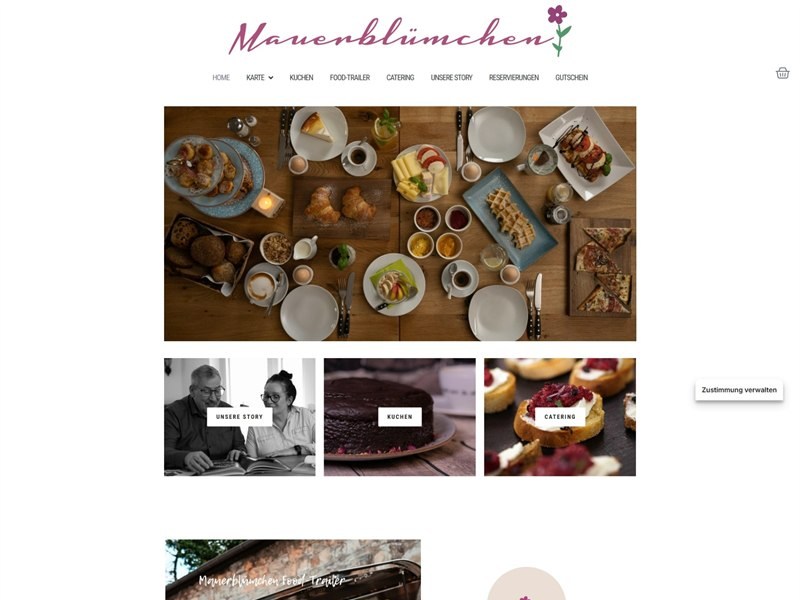 Webseiten-Vorschau Café Mauerblümchen