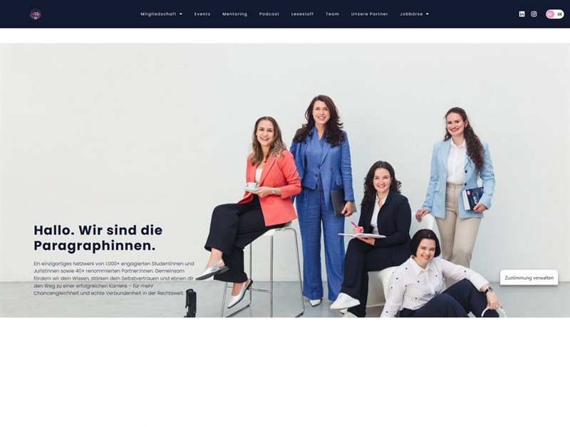 Webseiten-Vorschau Paragraphinnen Österreich