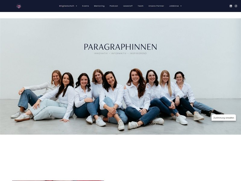 Webseiten-Vorschau Paragraphinnen Deutschland
